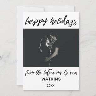 Frohe Feiertage von Future Mr & Mrs Photo Feiertagskarte