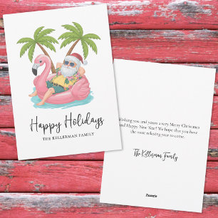 Frohe Feiertage Weihnachten Santa Tropical Beach