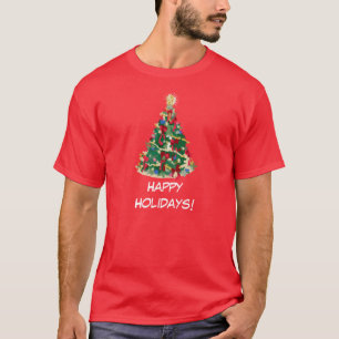 Frohe Feiertage: Weihnachtsbaum: T - Shirt