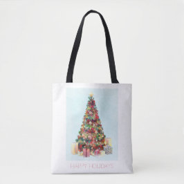 Frohe Feiertage. Weihnachtsbaum Tasche