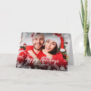 Frohe Feiertage Weihnachtsgrüße Foto Feiertagskarte