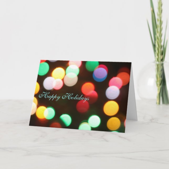 Frohe Feiertage Weihnachtslicht-Gruß-Karte Feiertagskarte (Vorderseite)