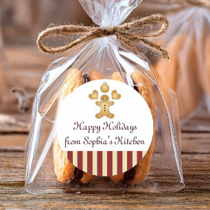 Frohe Feiertage Weihnachtsplätzchen Selbstgemacht  Runder Aufkleber