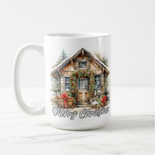 Frohe Feiertage Winterzeit Landhaus Kaffeetasse