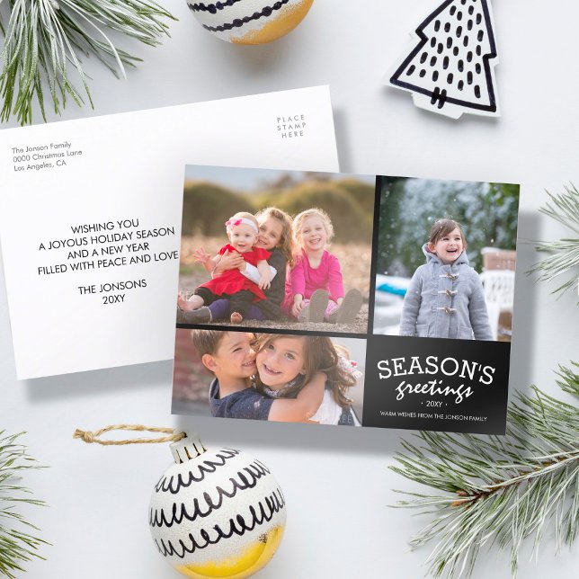 Frohe Festtage 3 Fotocollage Postkarte (Von Creator hochgeladen)