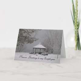 Frohe Festtage - an Arbeitnehmer/Gazebo im Schnee Feiertagskarte