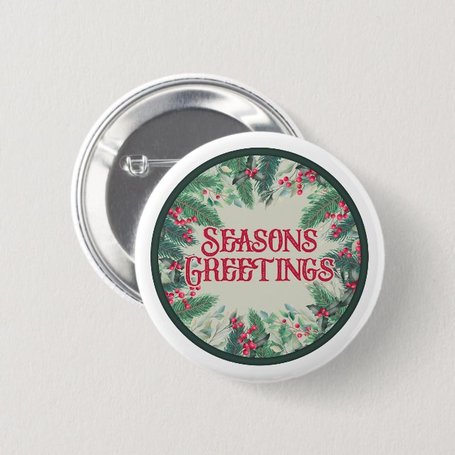 Frohe Festtage Button (Vorne & Hinten)