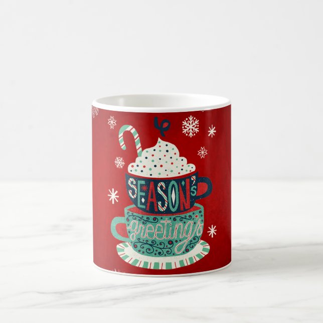 Frohe Festtage Frohe Weihnachtsfeiertage Tasse (Mittel)