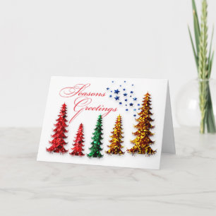 Frohe Festtage Glitzer Weihnachtsbaumen Feiertagskarte