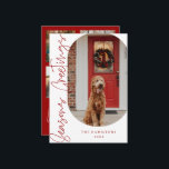 Frohe Festtage Moderne Minimalistisch Card Burgund Feiertagskarte<br><div class="desc">Moderner minimalistischer Schriftart für Frohe Festtage in Bordeaux</div>