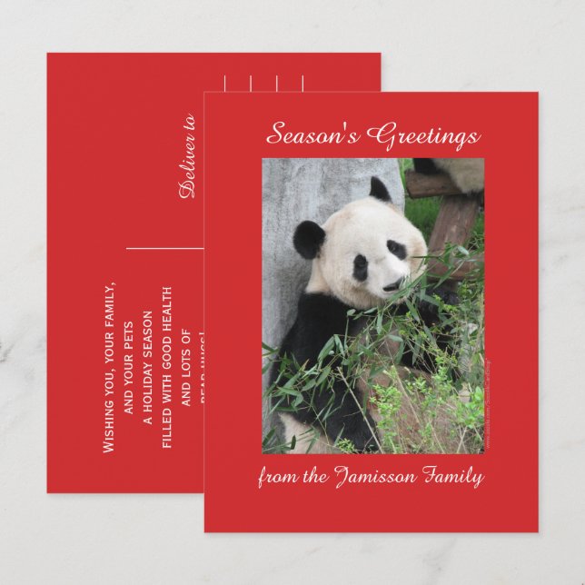 Frohe Festtage von der Familie, Postkarte (Vorne/Hinten)