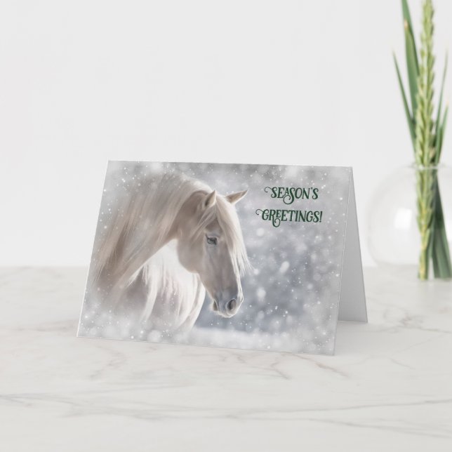 Frohe Festtage Weihnachten Urlaub Hübsches Pferd (Vorderseite)