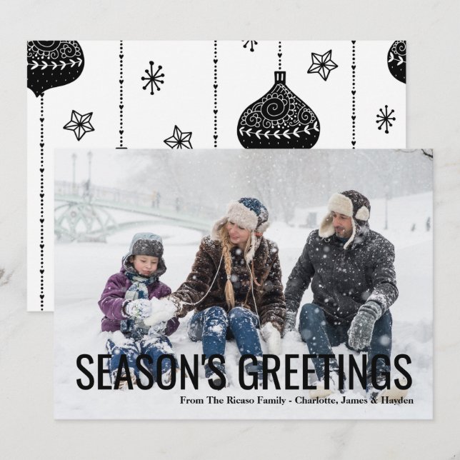Frohe Festtage Weihnachts-Foto Karte (Vorne/Hinten)
