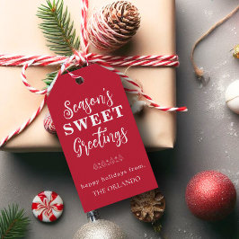 Frohe Festtage Weihnachtsfeiertag Rot Weiß Geschenkanhänger