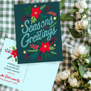 FROHE FESTTAGE Weihnachtsfeiertag Xmas CUSTOM Postkarte