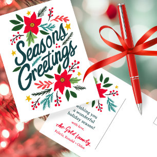 FROHE FESTTAGE Weihnachtsfeiertag Xmas CUSTOM Postkarte
