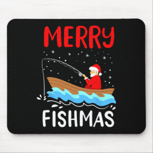 Frohe Fisch-Weihnachten Lustiges Weihnachten Santa Mousepad