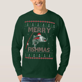Frohe Fishmas hässliche Weihnachten HoHoHo.. T-Shirt