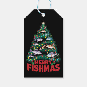 Frohe Fishmas Weihnachtsbaum Lights Fish Angeln Geschenkanhänger