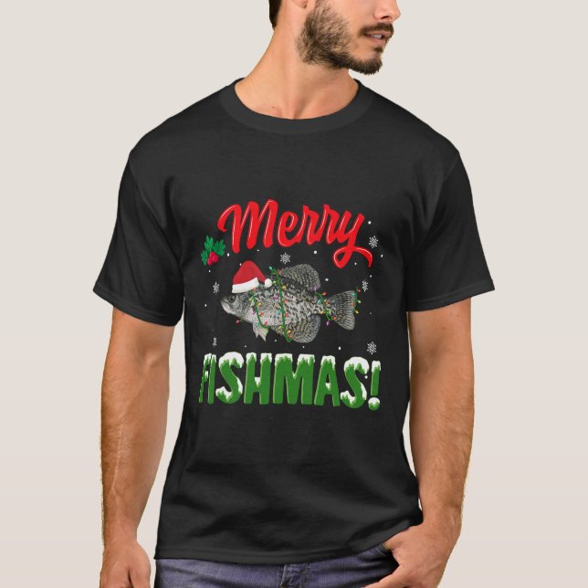 Frohe Fishmas Weihnachtsfisch Liebhaber T-Shirt (Vorderseite)