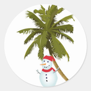Frohe Florida-Weihnachten Runder Aufkleber