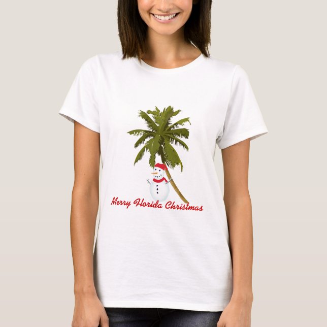 Frohe Florida-Weihnachten T-Shirt (Vorderseite)