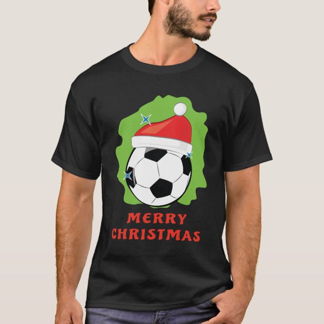 Frohe Fußball / Fußball Weihnachten - Funny T-Shirt (Vorderseite)