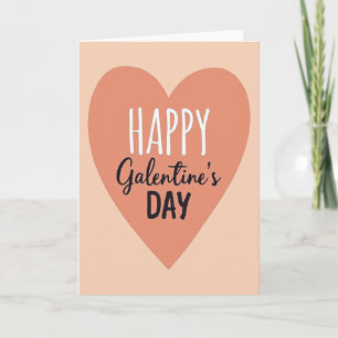 Frohe Galentines Day Ausschnitt Herz Karte