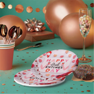 Frohe Galentine's Day Food & Spirits Party Pappteller