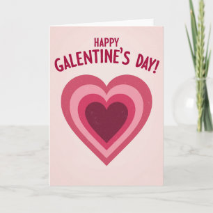 Frohe Galentines Day Herz-Karte mit Lagen Karte