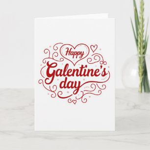 Frohe Galentines Day Swirl Karte