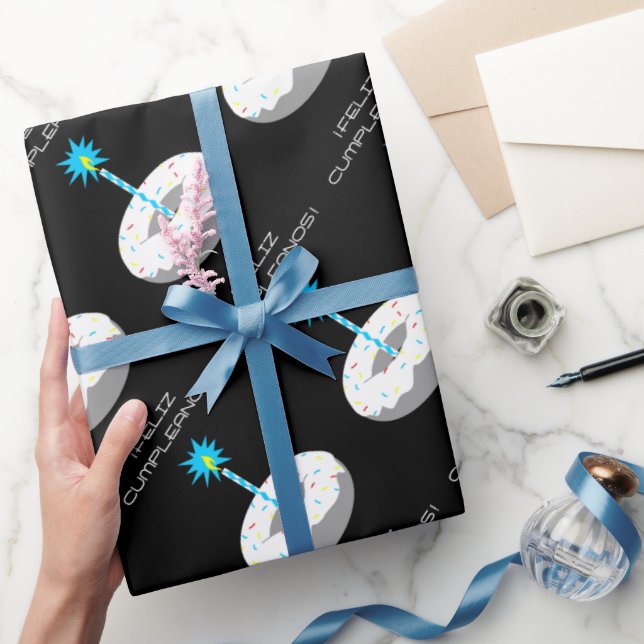 Frohe Geburtstag Donut Geschenkpapier (Schenken)
