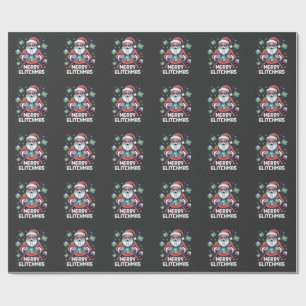 Frohe Glitch-Weihnachten Coder Programmierer Weihn Geschenkpapier