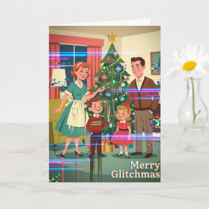 Frohe Glitch-Weihnachten Weihnachtskarte Lustige Karte