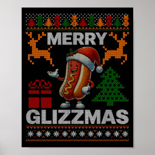 Frohe Glizzmas -Weihnachten Glizy passende Familie Poster