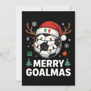 Frohe Goalmas Italien - Lustiger Fußball-Weihnacht Einladung