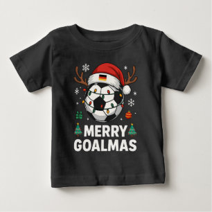 Frohe Goalmas - Lustiger Fußball-Weihnachten Baby T-shirt