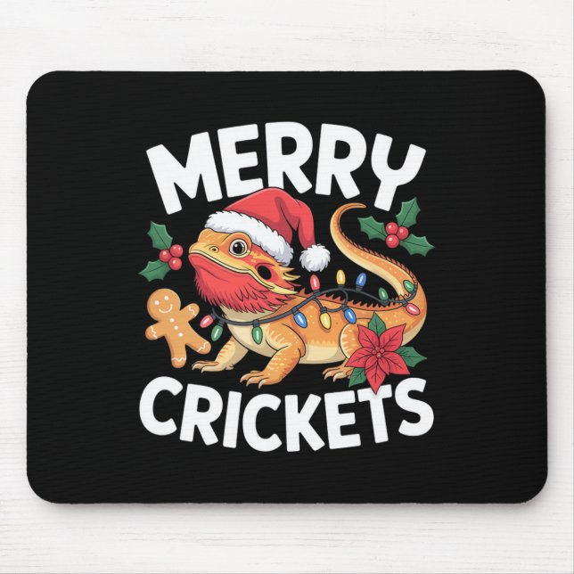 Frohe Grillen! Barted Dragon Christmas Puff Mousepad (Vorne)
