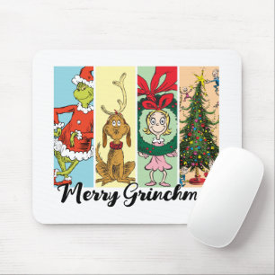 Frohe Grinch-Weihnachten Collage Mousepad