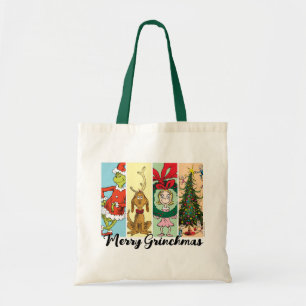 Frohe Grinch-Weihnachten Collage Tragetasche