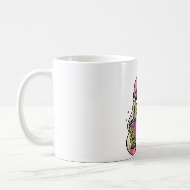 💚 Frohe Grinch-Weihnachten Mädchen Tasse (Links)