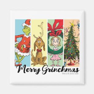 Frohe Grinchmas-Feiertagskollage Magnet