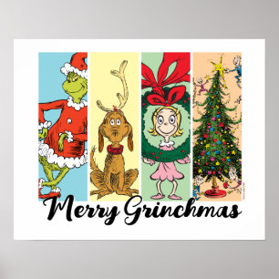 Frohe Grinchmas-Feiertagskollage Poster