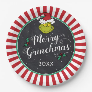 Frohe Grinchmas Grinch-Weihnachtsfeier Pappteller