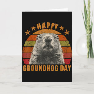 Frohe Groundhog Day 2025 Dekorationen Humorvolle R Karte