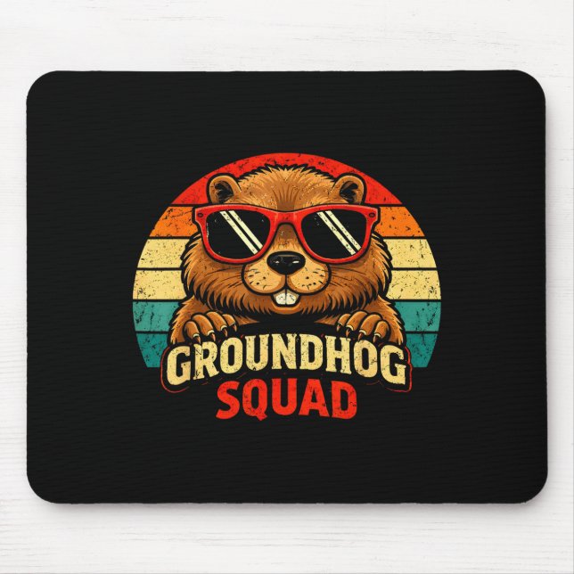 Frohe Groundhog Day 2026 Feier Lustiger Groundh Mousepad (Vorne)
