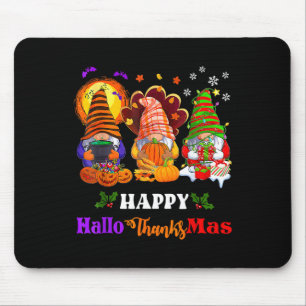 Frohe Hallothanksmas Drei Gnome Halloween Fröhlich Mousepad