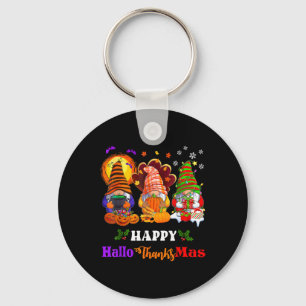 Frohe Hallothanksmas drei Gnomes Halloween froh Schlüsselanhänger