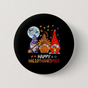 Frohe Hallothanksmas Halloween-Erntedank Button