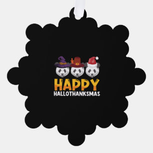 Frohe Hallothanksmas Halloween Erntedank Merry Ornament Karte